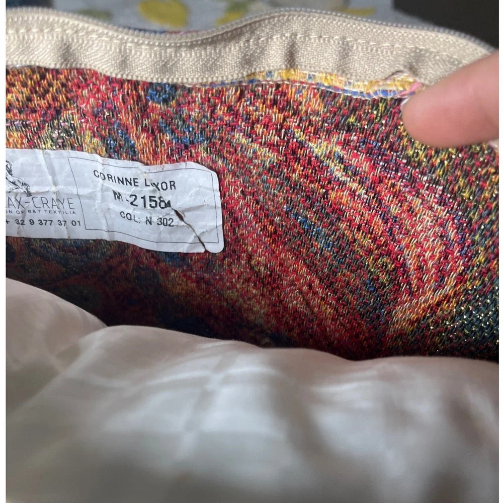 Metrax-Craye Gustav Klimt The Virgin Tapestry Pillow Metallic Gold 17x17 Belgium